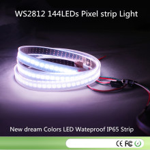 DC5V 144pixel / M 7mm / Cut 144LEDs Ws2812 Водонепроницаемая светодиодная пиксельная полоса